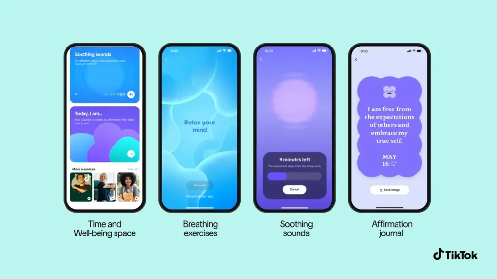 TikTok introduit de nouveaux outils pour aider à diminuer le temps passé à faire défiler