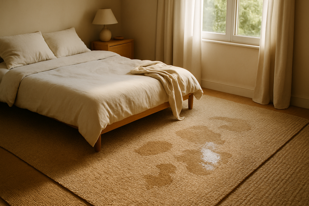 Jonc de mer : le plan d’août 2026 pour éviter les traces d’eau dans la chambre